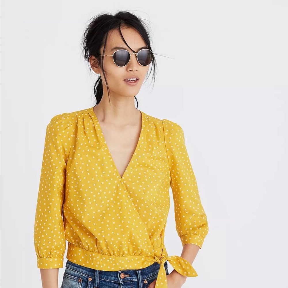 Madewell Wrap Top in Star Scatter
